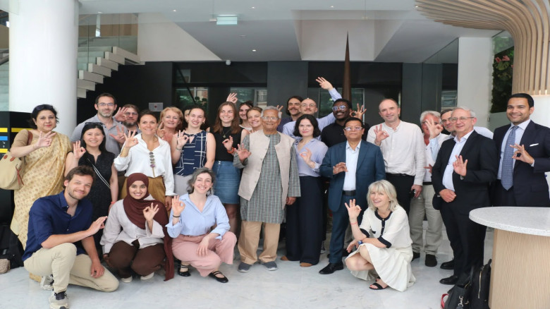 Yunus returns home after France, Netherlands visit