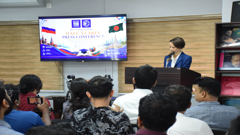 Russian House Dhaka holds half-yearly press conference