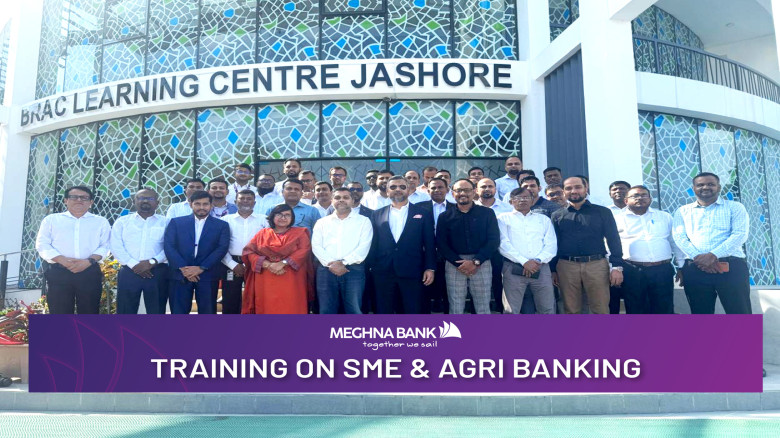 Meghna Bank trains staff on SME, agri banking