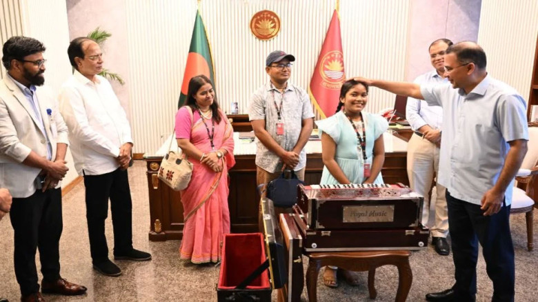 PM grants fifth-grader Anushree's harmonium dream