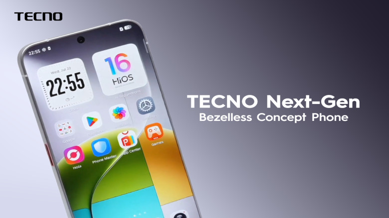 TECNO unveils 0mm borderless concept phone