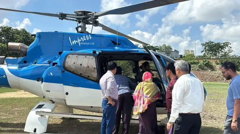 RU Administration sends stroke student to Dhaka by air ambul