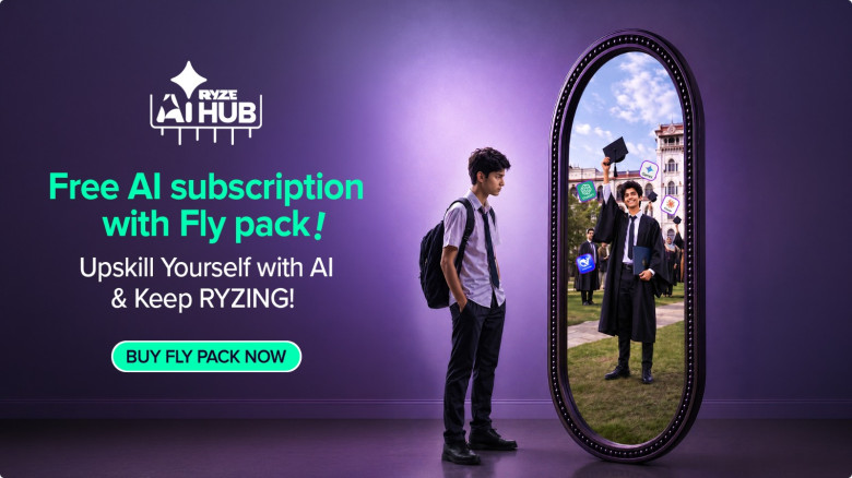 Ryze offers free AI subscription with Fly Pack
