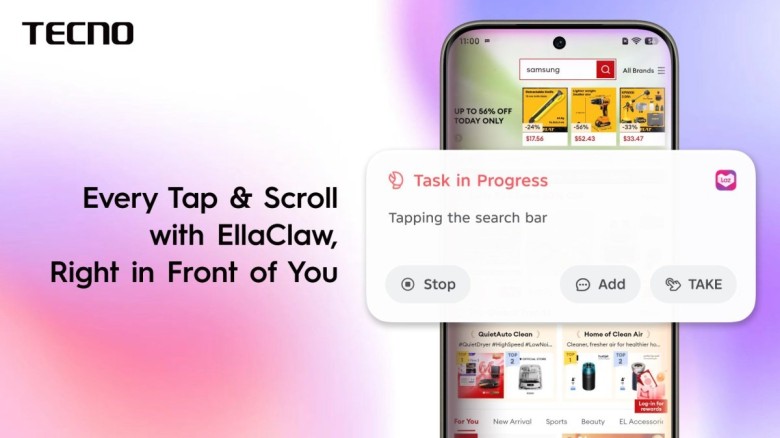 TECNO brings EllaClaw agentic AI experience